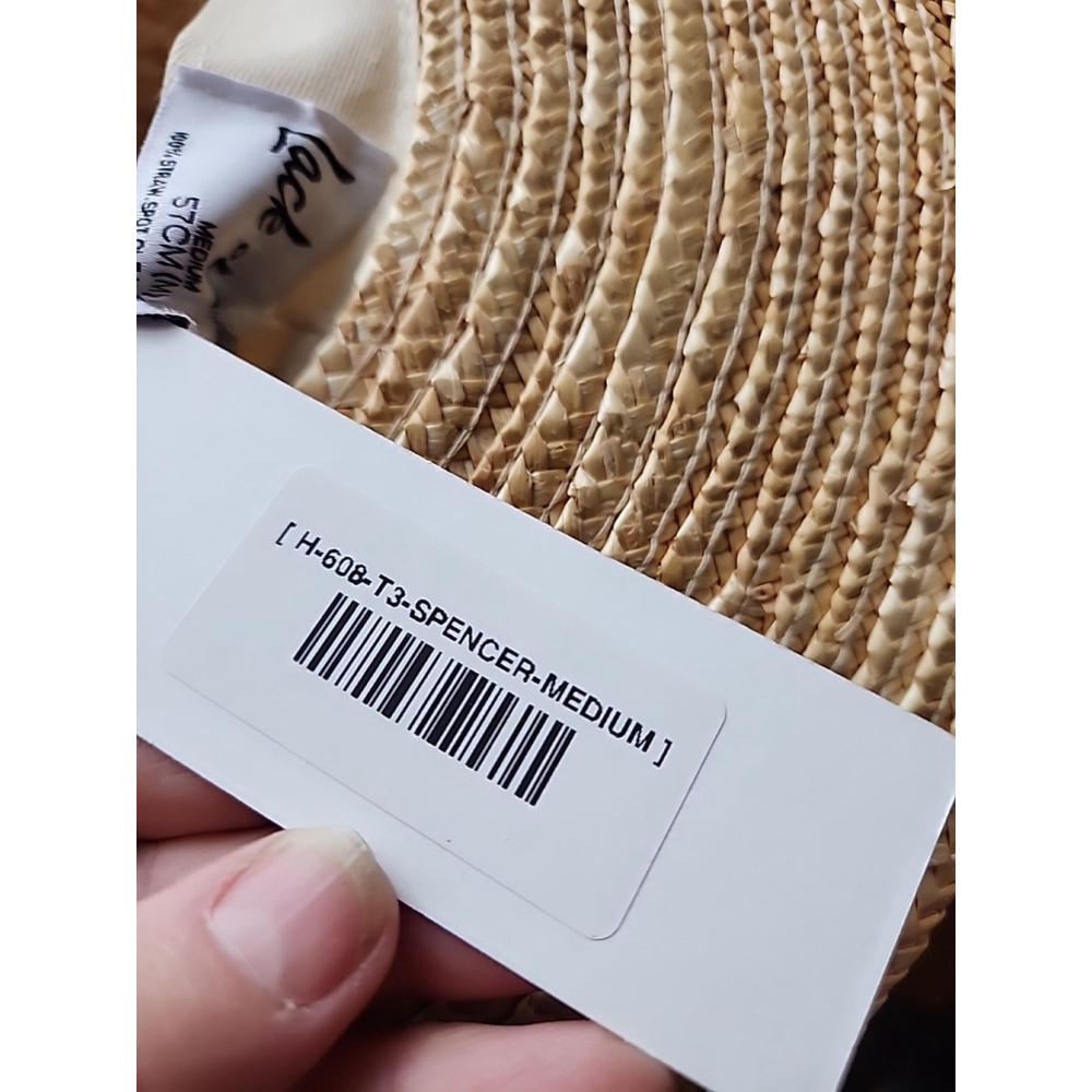 Lack of Color The Spencer Boater hat Natural Straw Wide Brim Sz Med 57cm - Picture 5 of 9